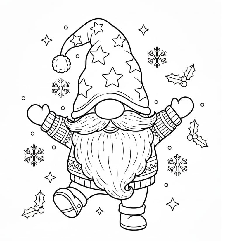 Gnomo che Balla da colorare