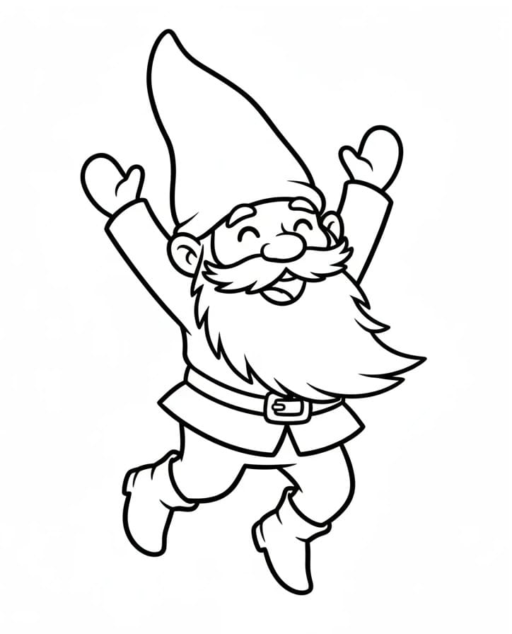 Gnomo che Salta da colorare