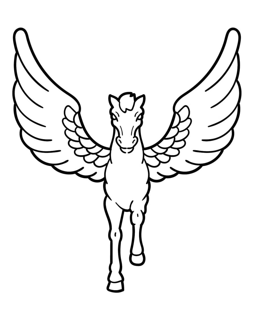 Gratis Immagine Pegaso da colorare