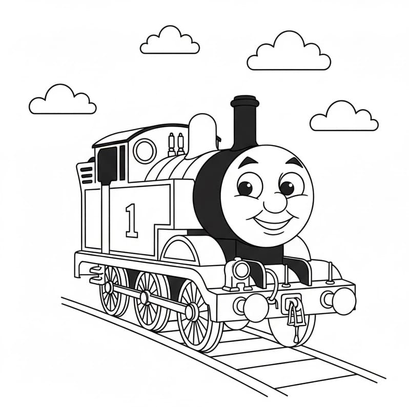 Gratis Trenino Thomas da Stampare da colorare