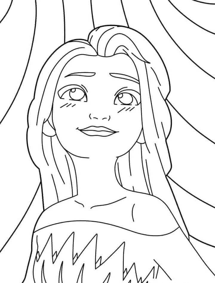 Graziosa Elsa da colorare