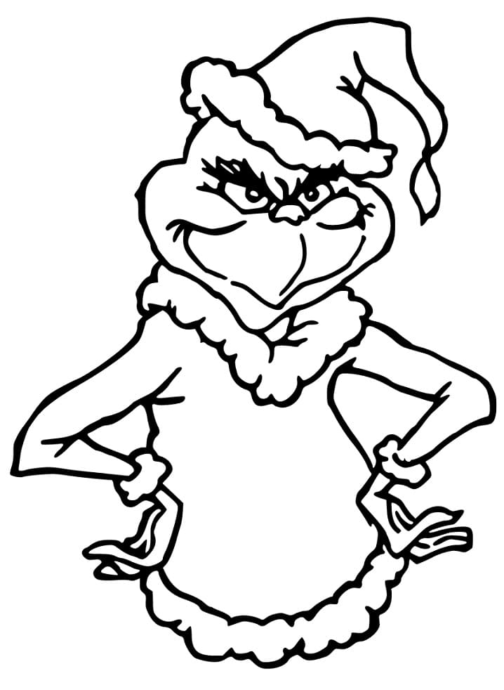 Grinch gratuito da stampare da colorare