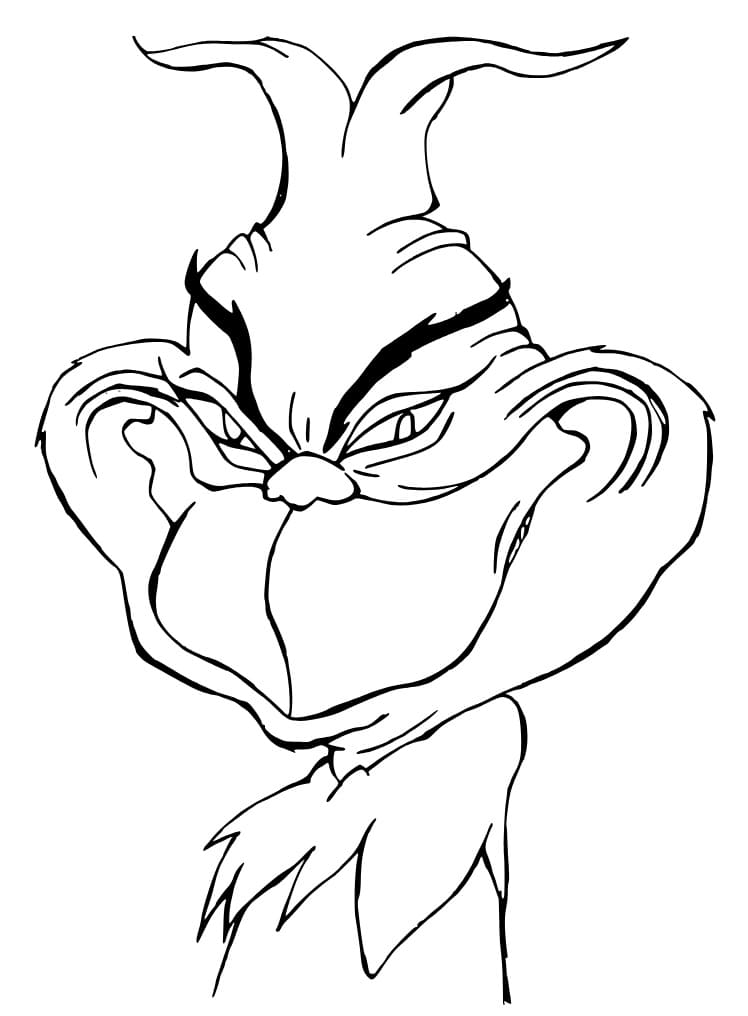 Grinch inquietante da colorare