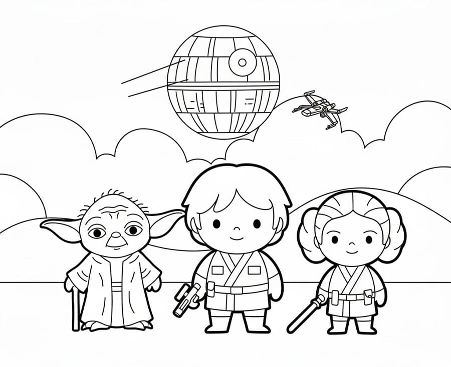 Guerre Stellari sono carine da colorare