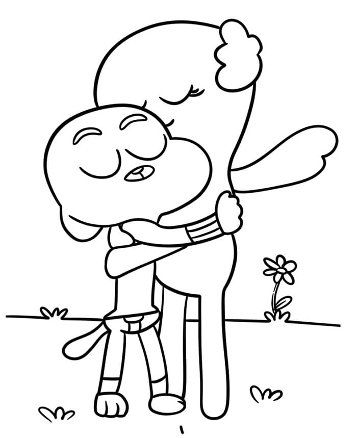 Gumball Cartone da colorare
