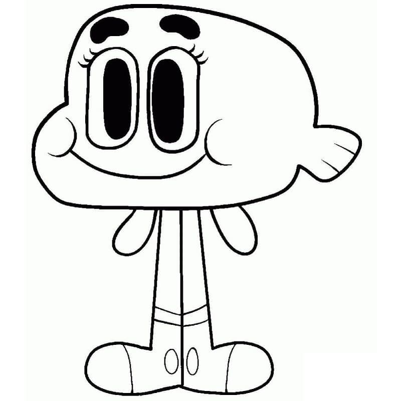 Gumball per Bimbi di 5 Anni da colorare