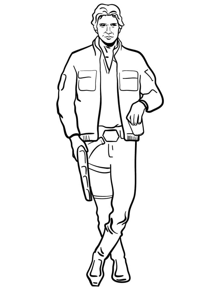 Han Solo versione Guerre Stellari da colorare