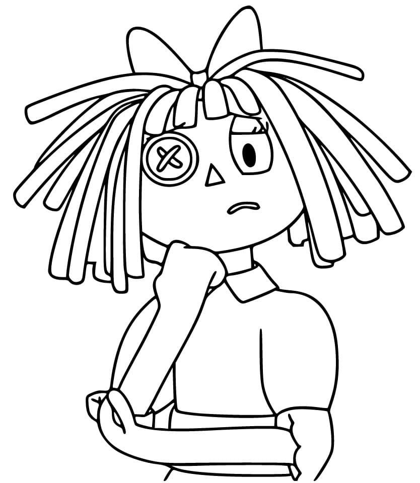 Il The Amazing Digital Circus Ragatha da colorare