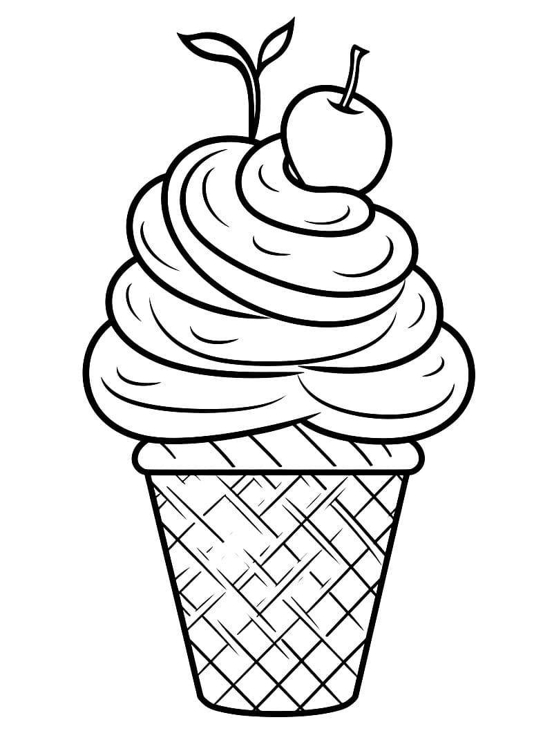 Immagine Stampabile Gelato da colorare