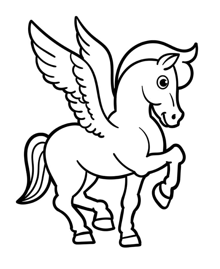 Immagine Stampabile Pegaso da colorare