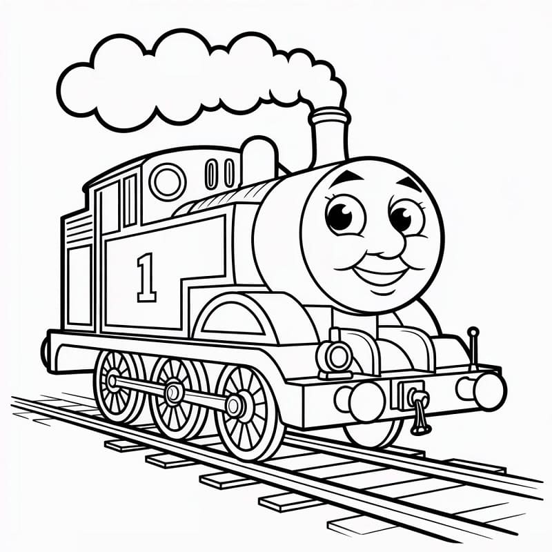 Immagine Trenino Thomas da colorare