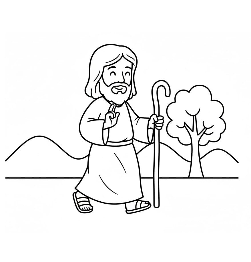 Immagine di Gesù da colorare