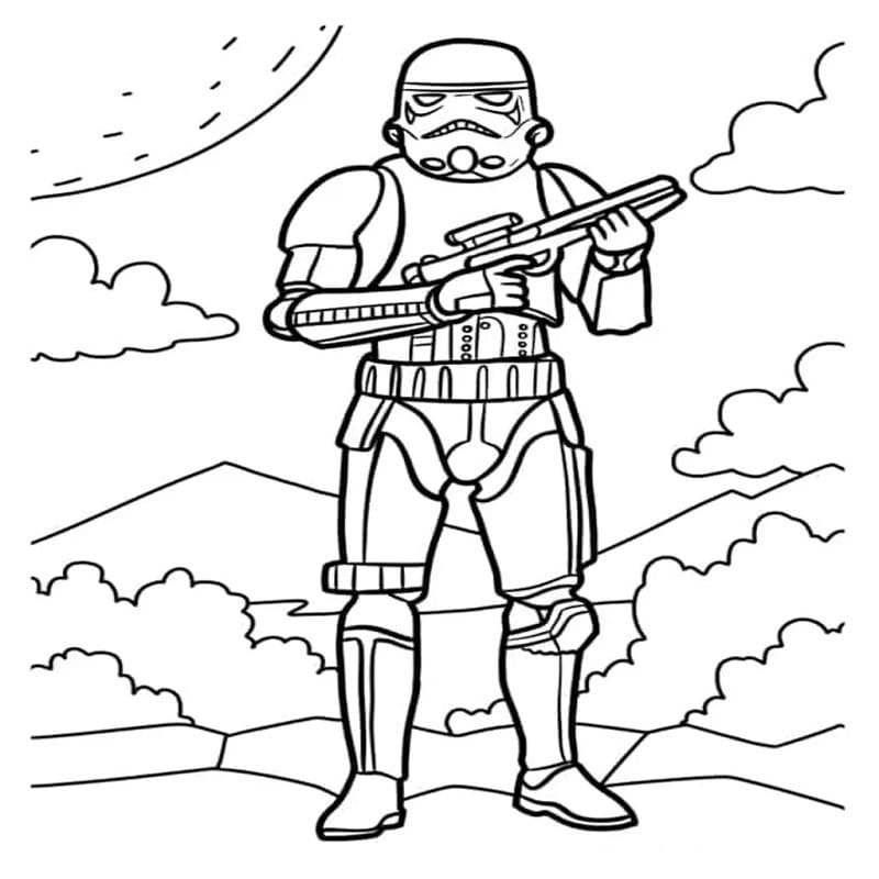 Immagine di Guerre Stellari da colorare