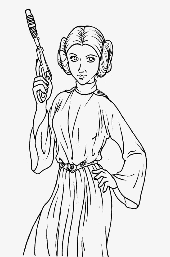 Immagine di Leia Organa da colorare