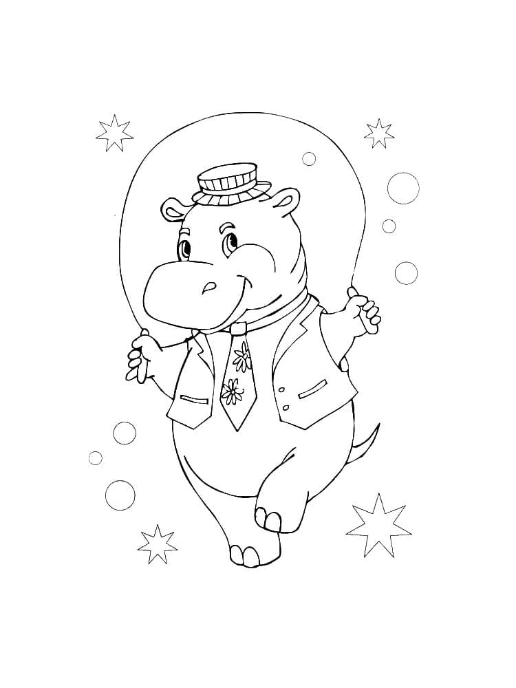 Ippopotamo da colorare