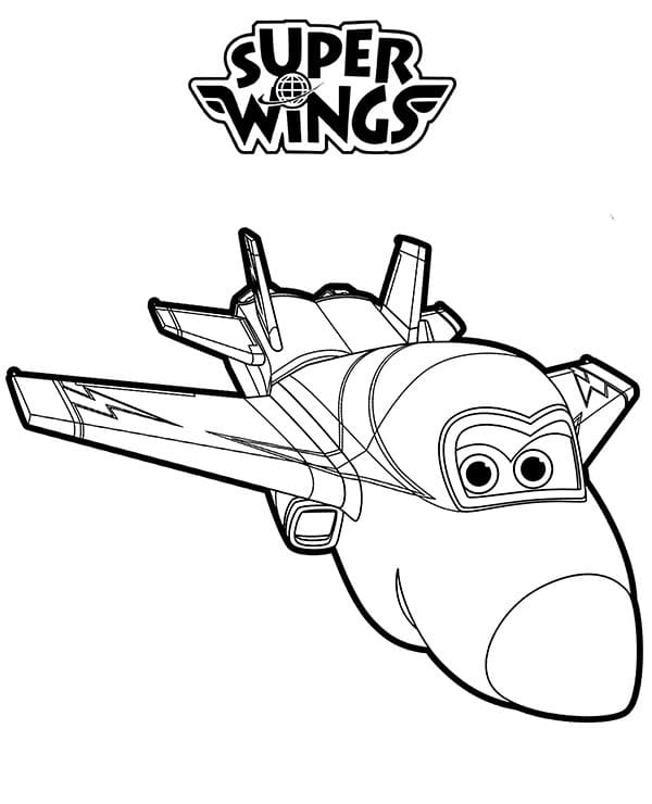 Jerome nella serie Super Wings da colorare
