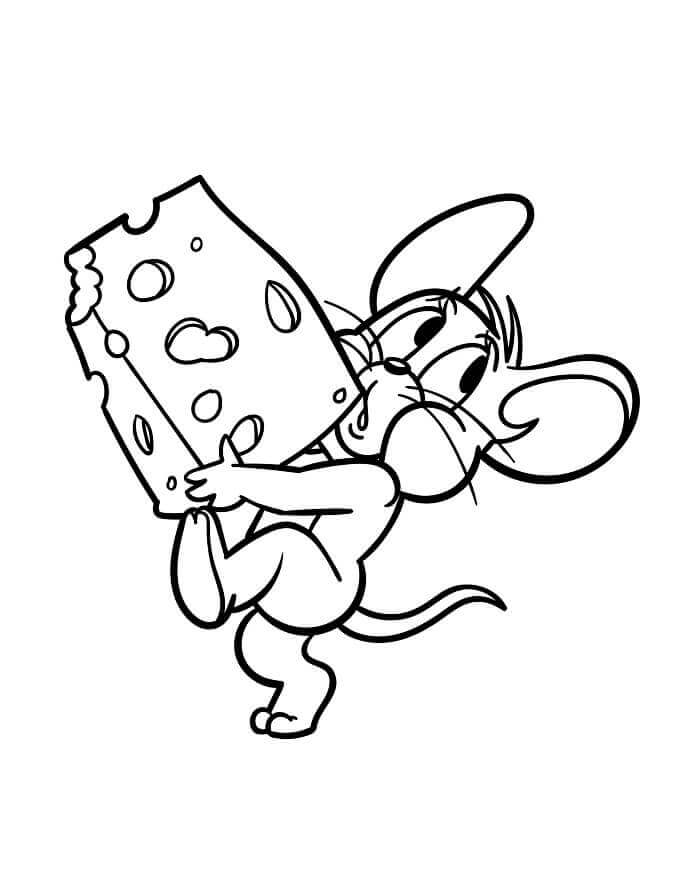 Jerry con Formaggio da colorare