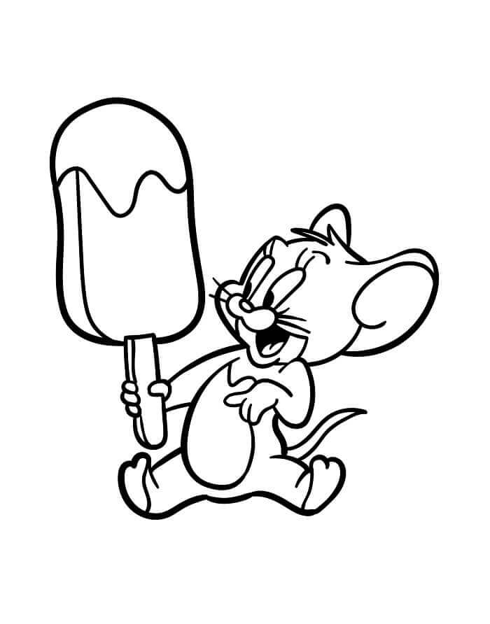 Jerry con Gelato da colorare