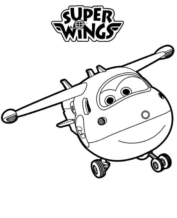 Jett dalla serie Super Wings da colorare