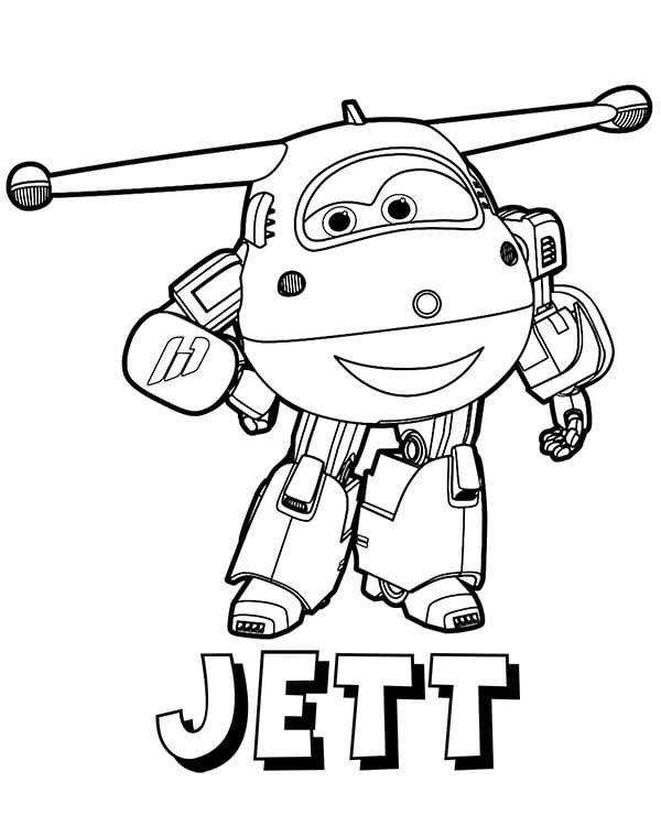Jett di Super Wings da colorare