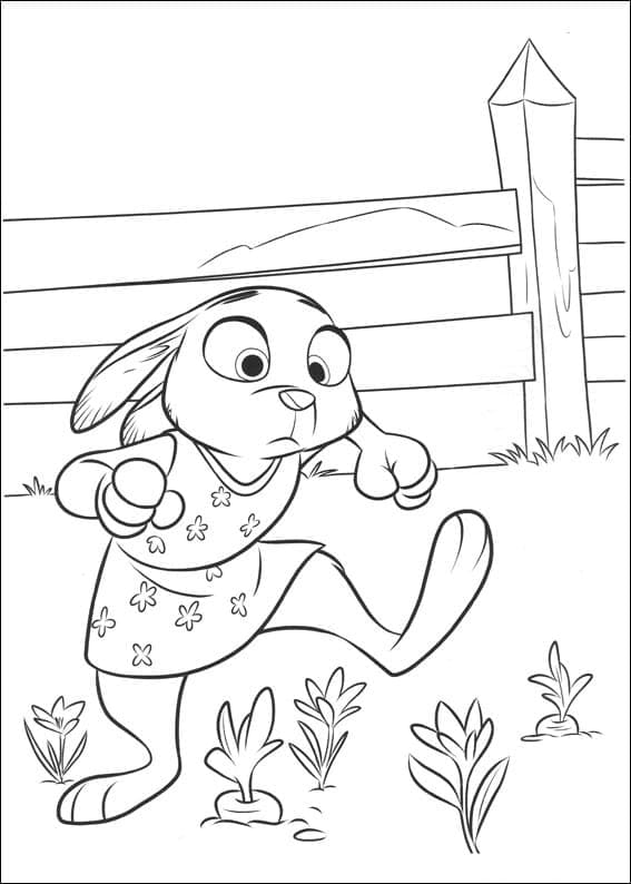 Judy Hopps Buffa da colorare
