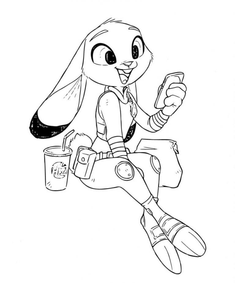 Judy Hopps Carina da colorare
