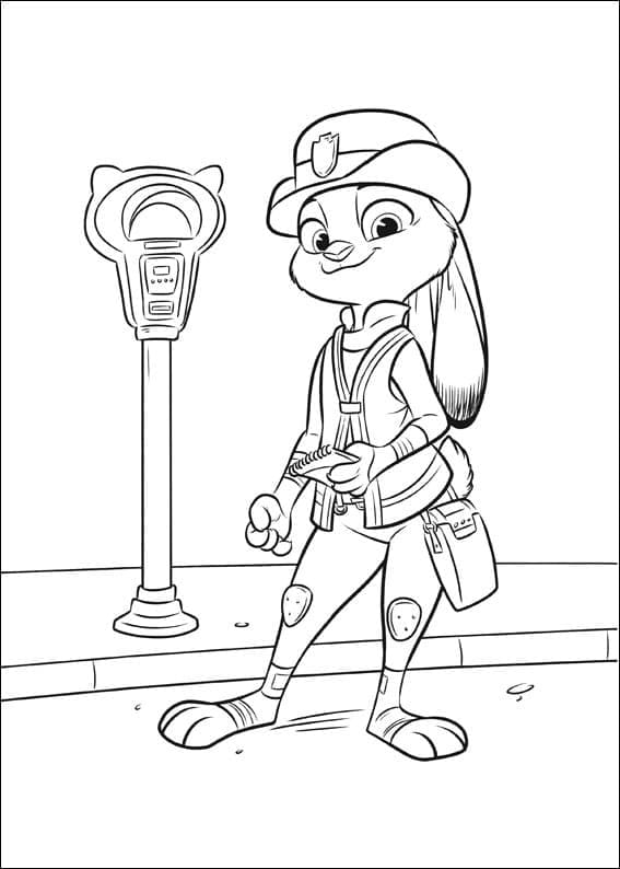 Judy Hopps Figa da colorare