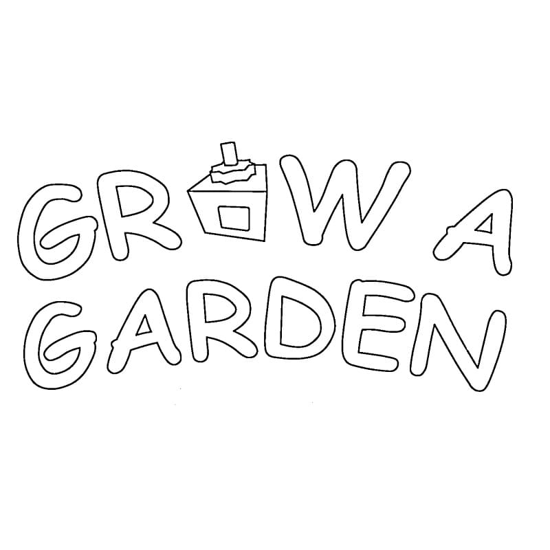 Logo Grow a Garden da colorare