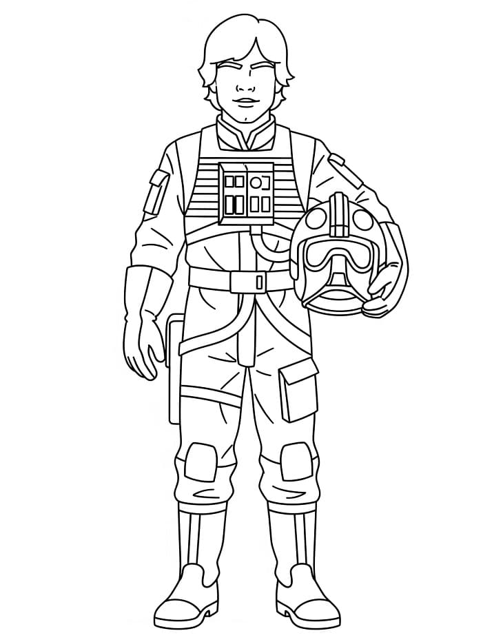 Luke Skywalker in Guerre Stellari da colorare
