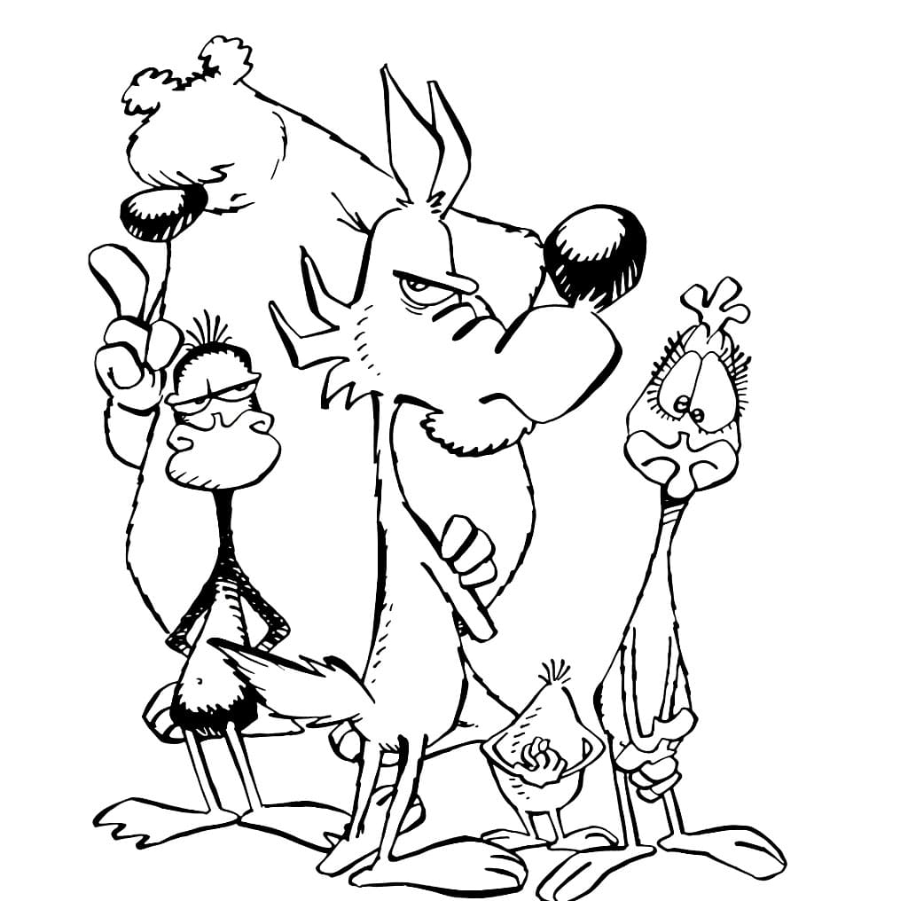 Lupo Alberto Animato da colorare