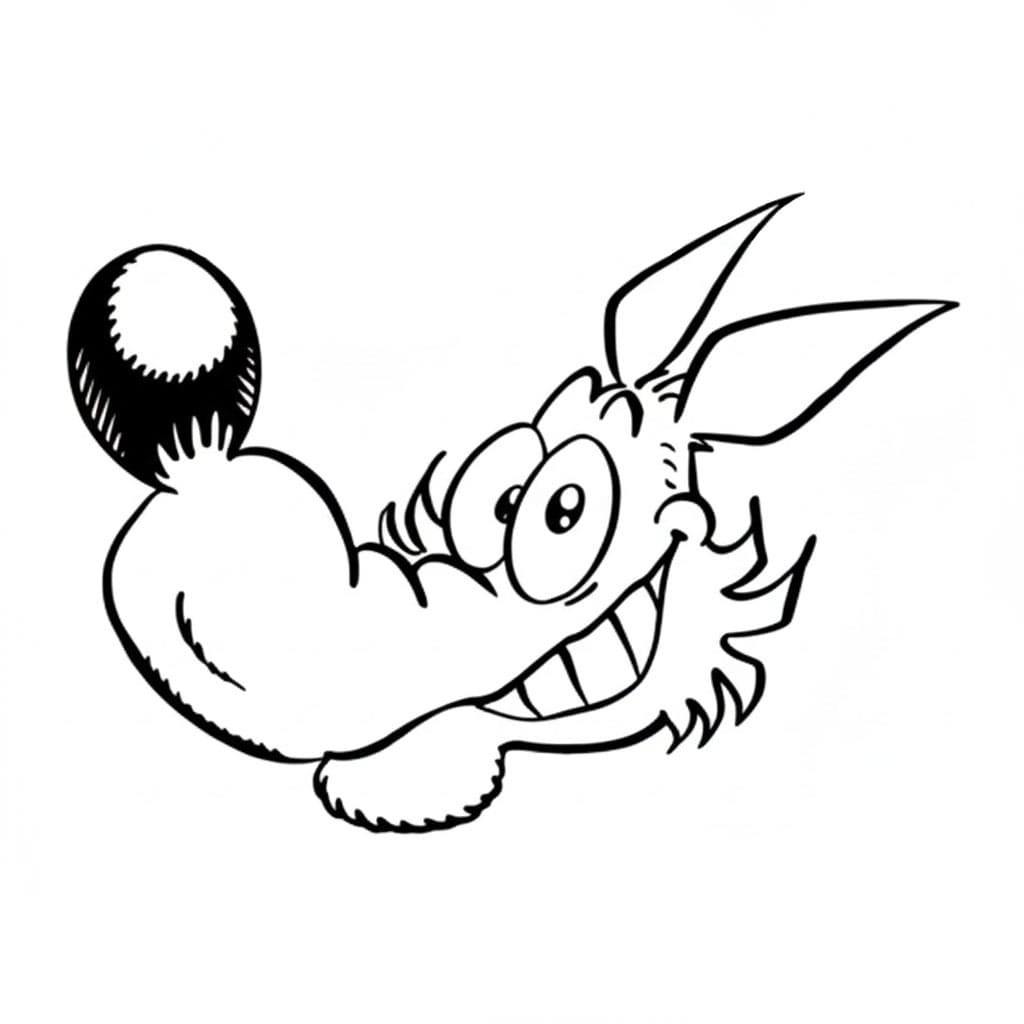 Lupo Alberto Semplice da colorare