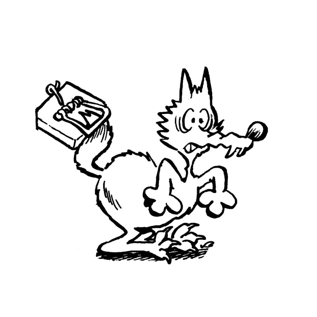 Lupo Alberto Stampabile Gratis da colorare