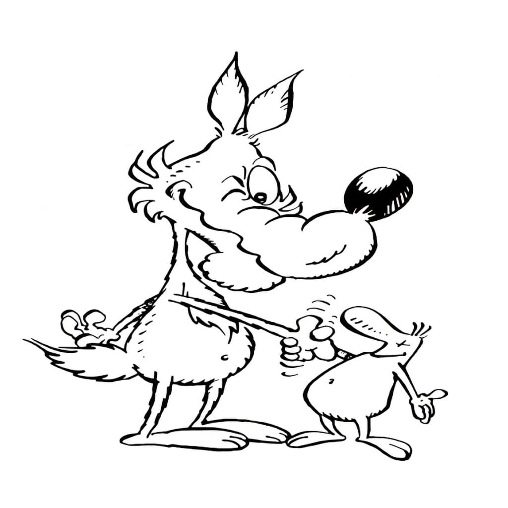 Lupo Alberto Stampabile per Bambini da colorare