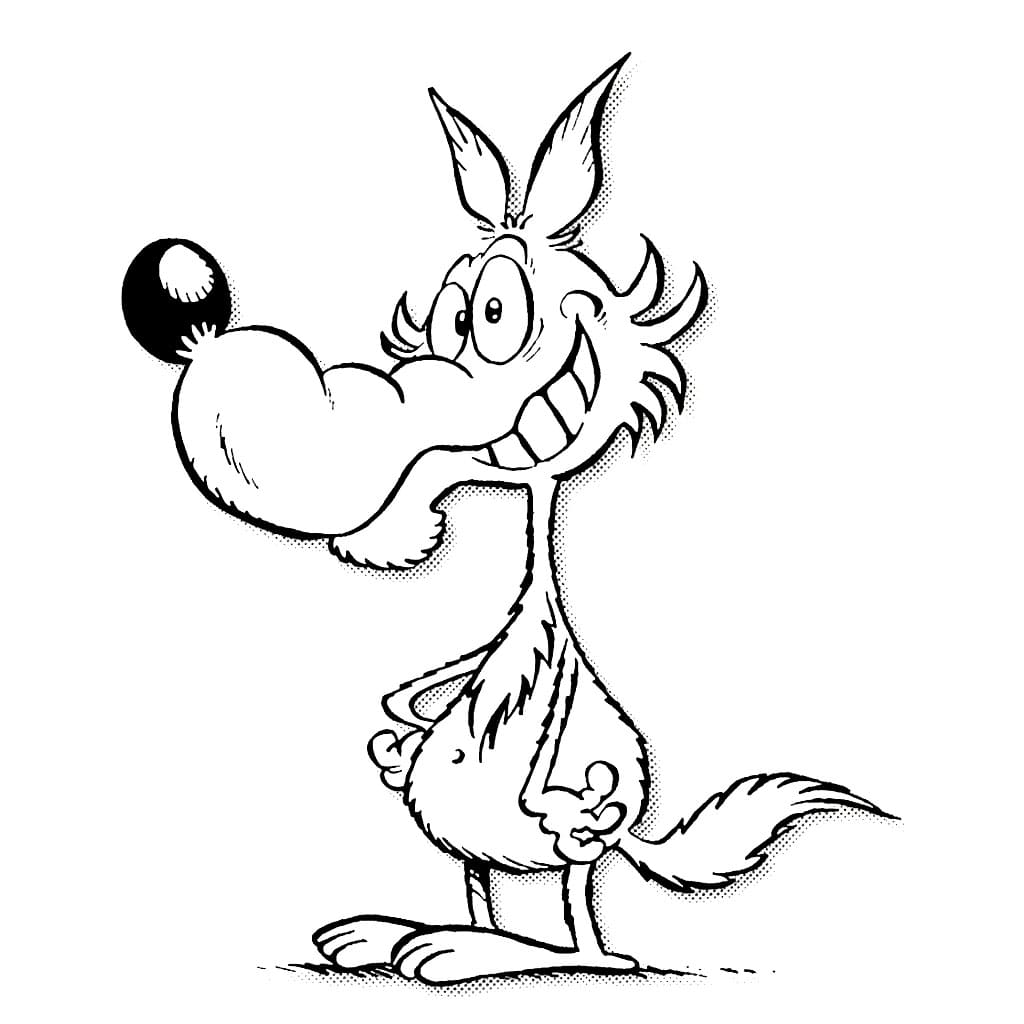 Lupo Alberto per Bimbi di 1 Anno da colorare