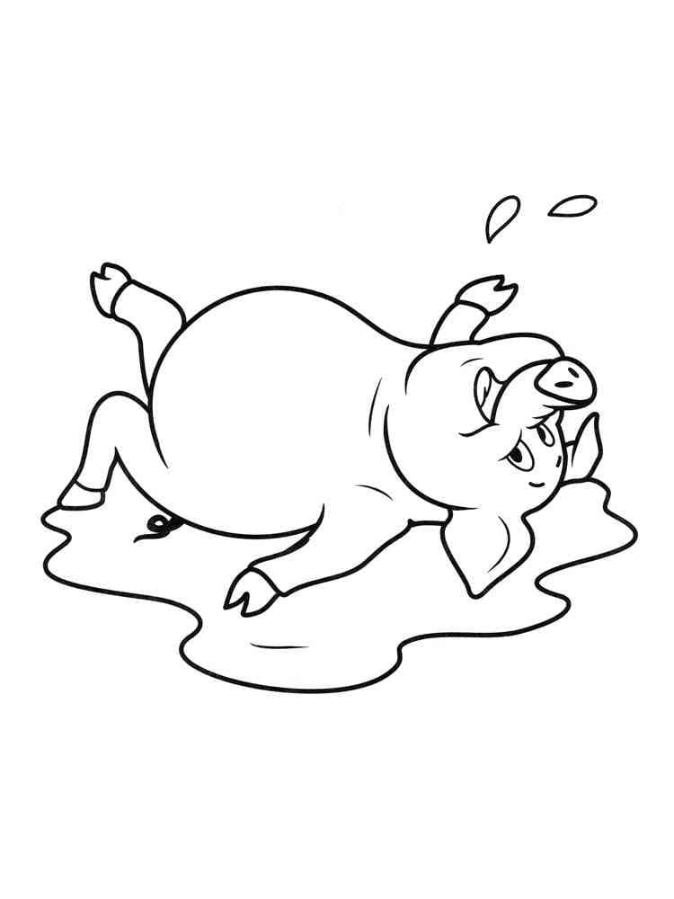 Maiale birichino da colorare