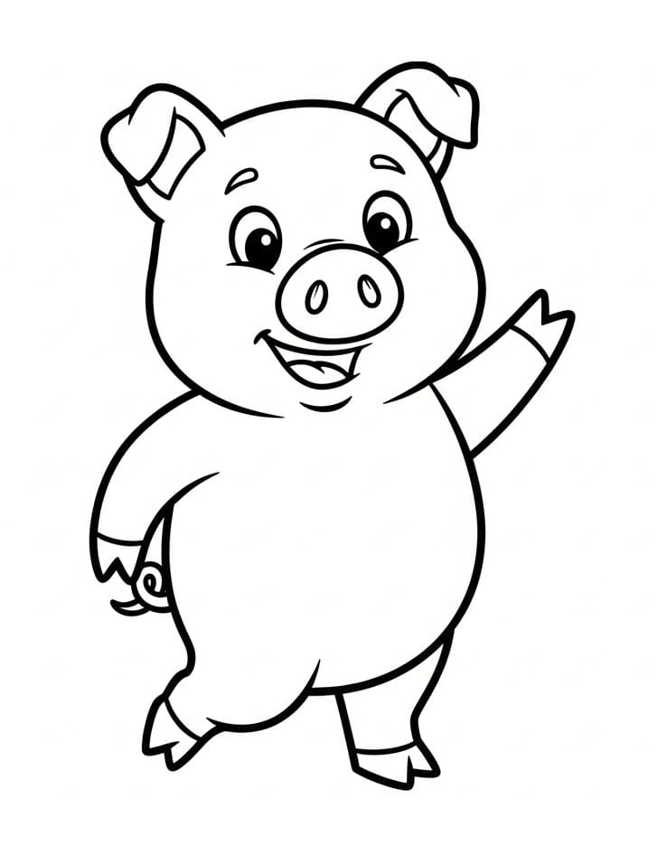 Maiale facile da colorare