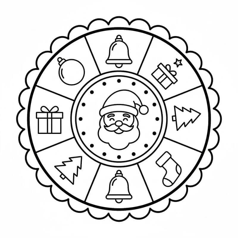 Mandala di Natale (1) da colorare