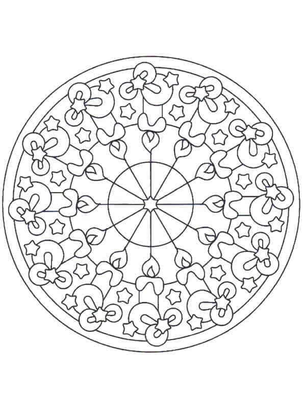 Mandala di Natale (4) da colorare