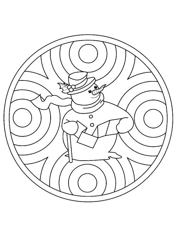 Mandala di Natale (6) da colorare