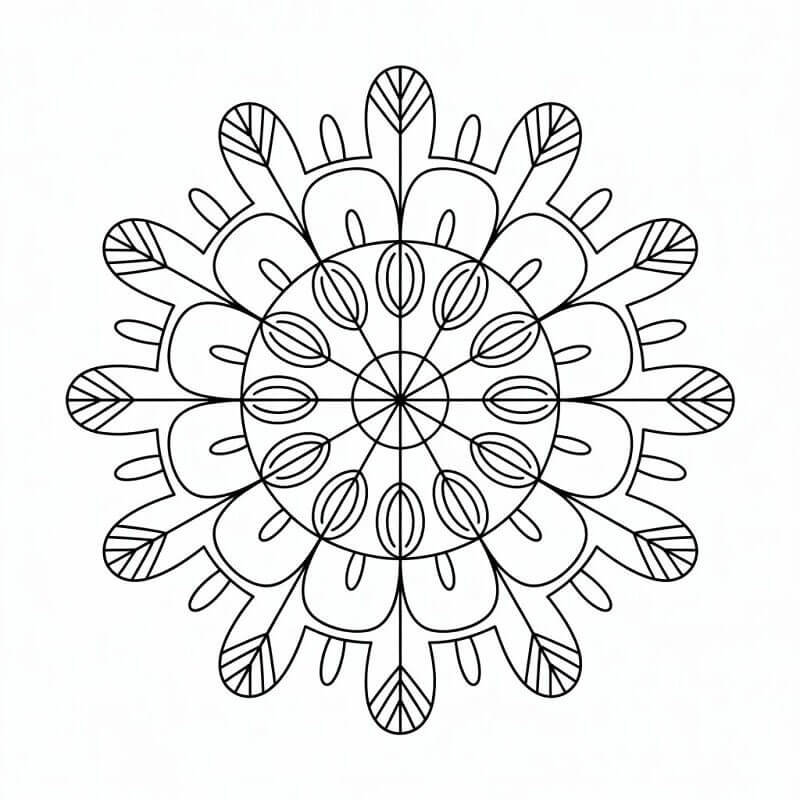 Mandala di Natale Straordinaria da colorare