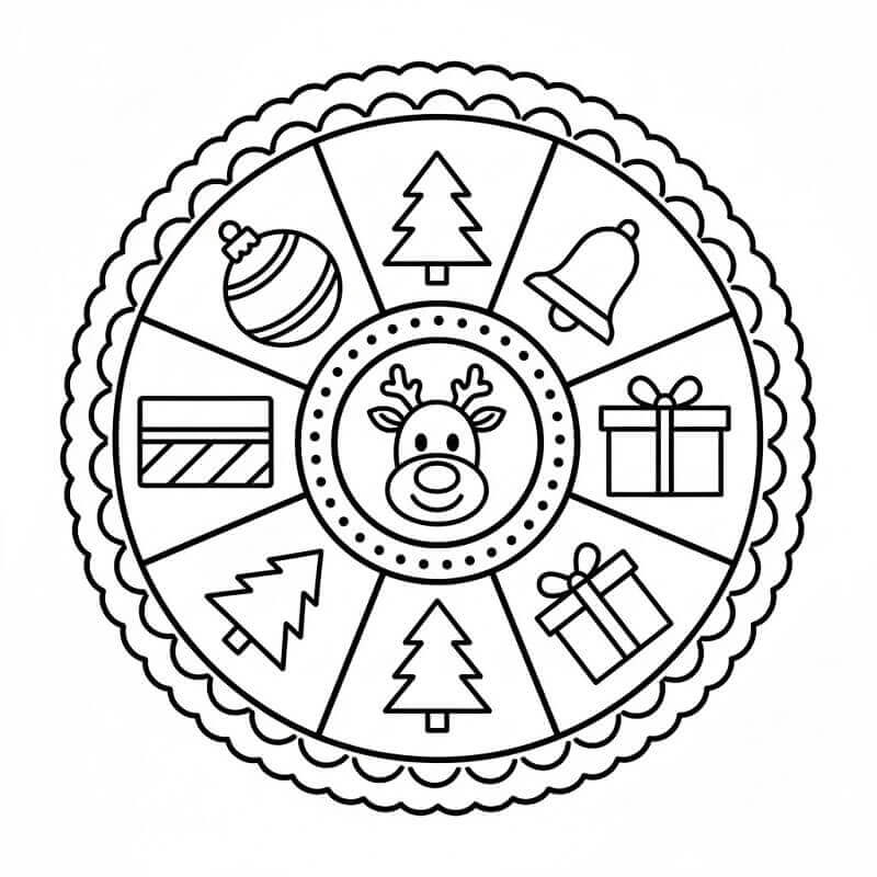 Mandala di Natale da Stampare da colorare