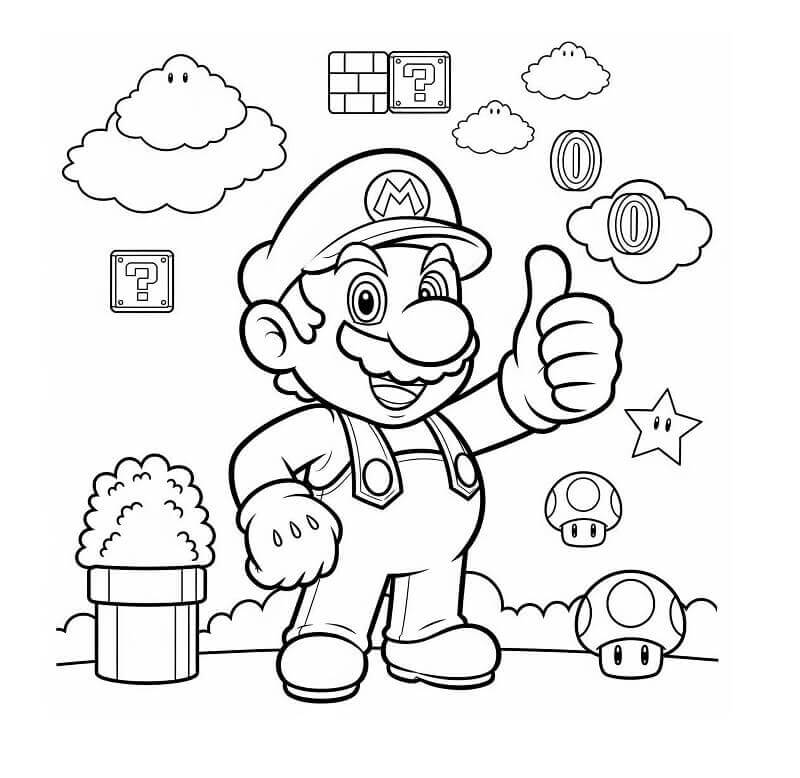 Mario Sorprendente da colorare