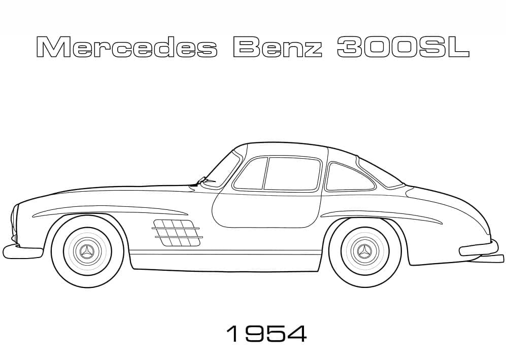 Mercedes-Benz 300 SL da colorare