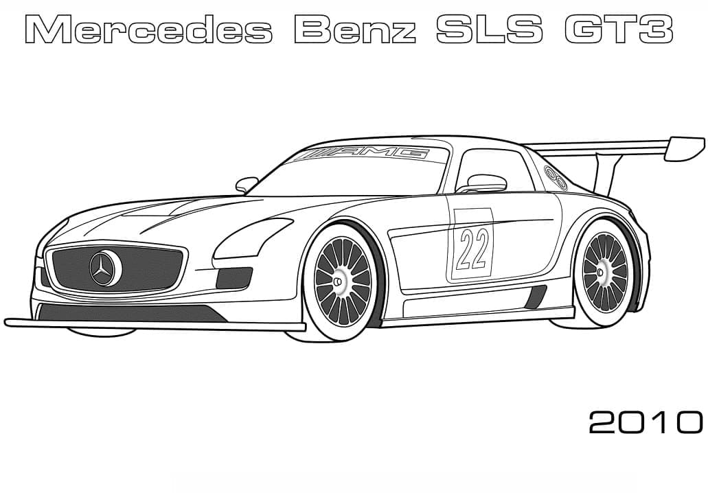 Mercedes-Benz SLS AMG GT3 da colorare