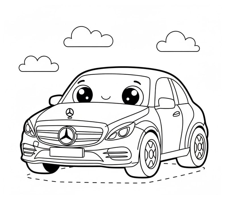 Mercedes adorabile da colorare