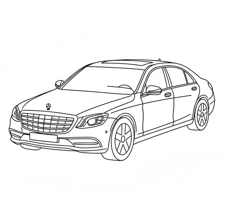 Mercedes base da colorare