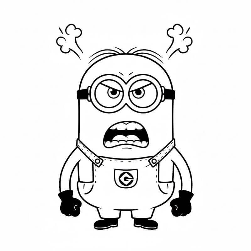 Minion Arrabbiato da colorare