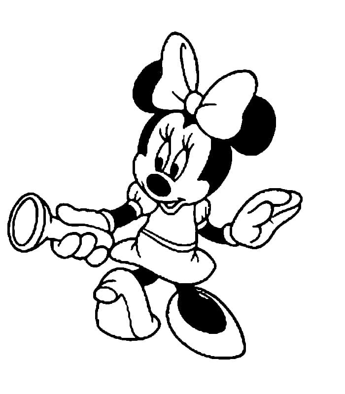 Minnie Curiosa da colorare
