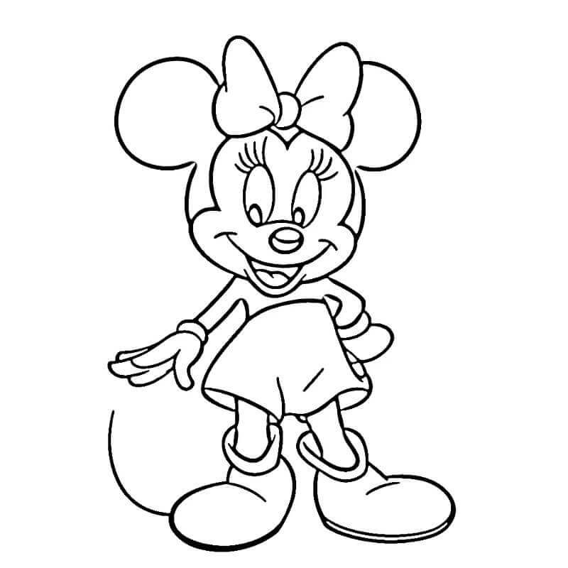 Minnie Semplice da colorare