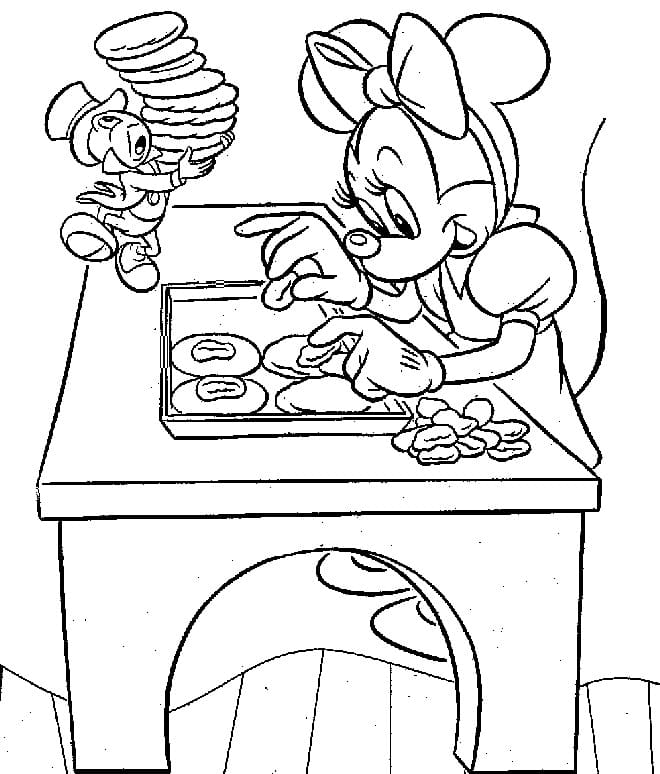Minnie in Cucina da colorare